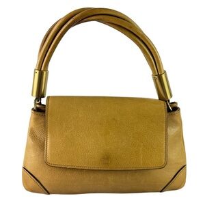 Authentic GUCCI Tan Leather Tote Shoulder Bag Made in Italy Authenticated